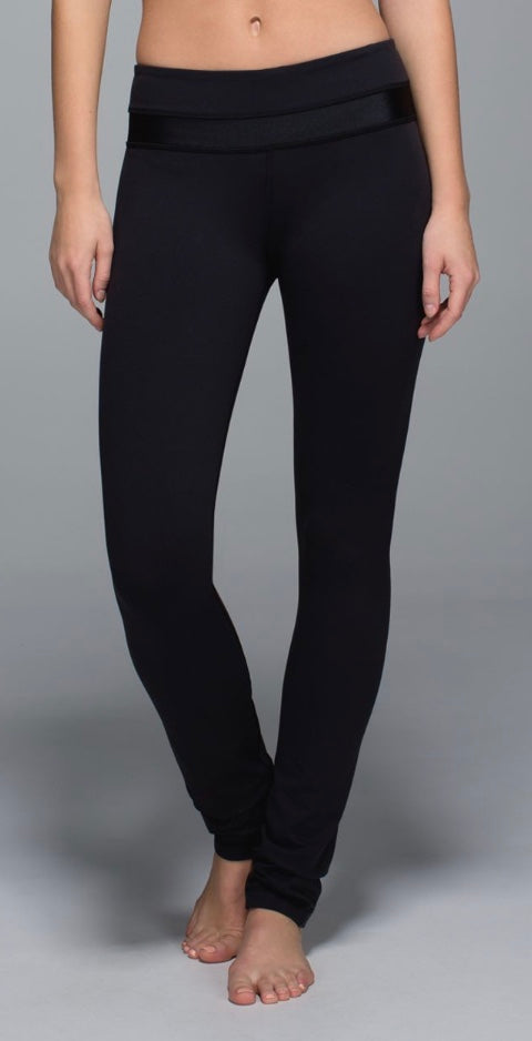 Lululemon Skinny Groove Pant *Full On Luon Black 33" Inseam Sz 4