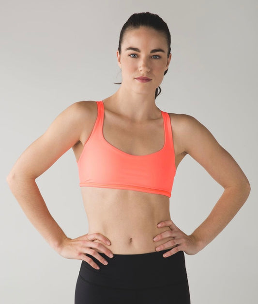Lululemon Free to be Wild Sports Bra Very Light Flare Orange Sz 10
