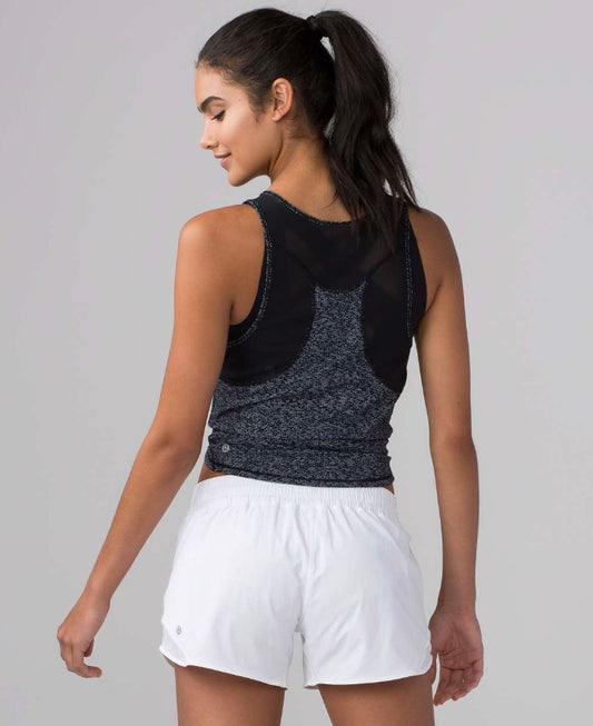 Lululemon Sculpt Tank II Soundwave White Black/Black Sz 10