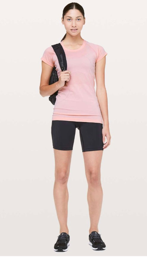 Lululemon Swiftly Tech Short Sleeve Crew Dusty Pink/Dusty Pink Sz 12
