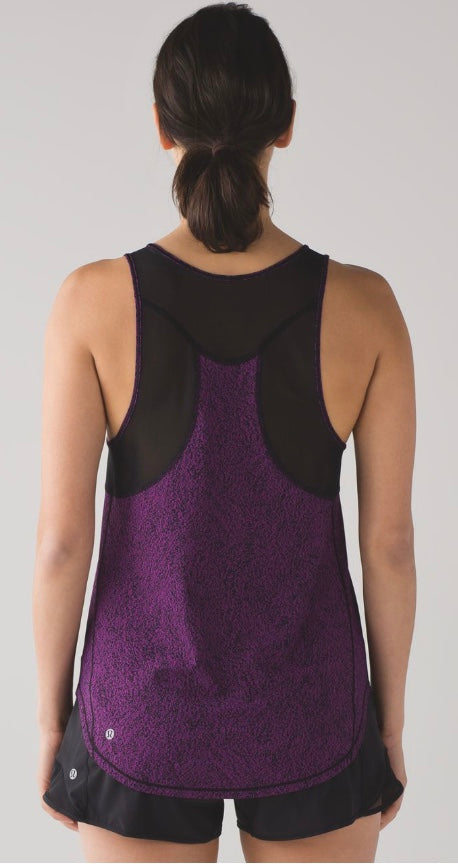 Lululemon Sculpt Tank II Circuit Aurora Black/Black Sz 8