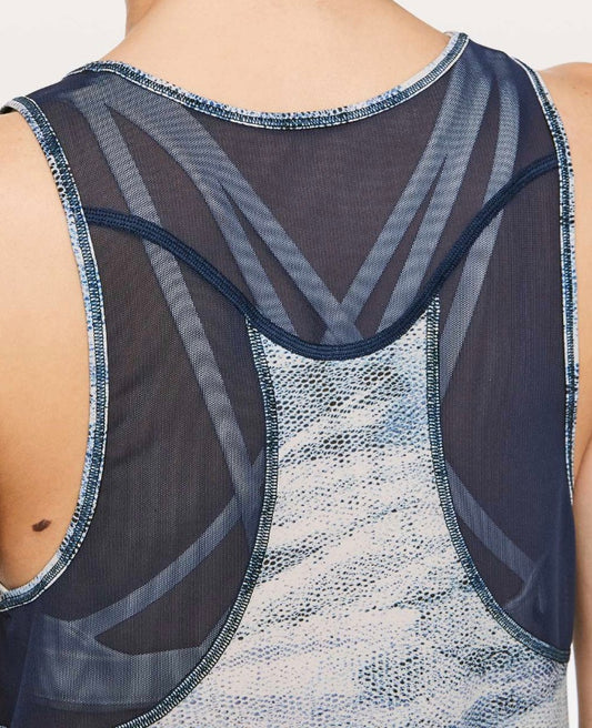 Lululemon Sculpt Tank II Mesh Scape Multi/True Navy Sz 8 Brand New With Tag