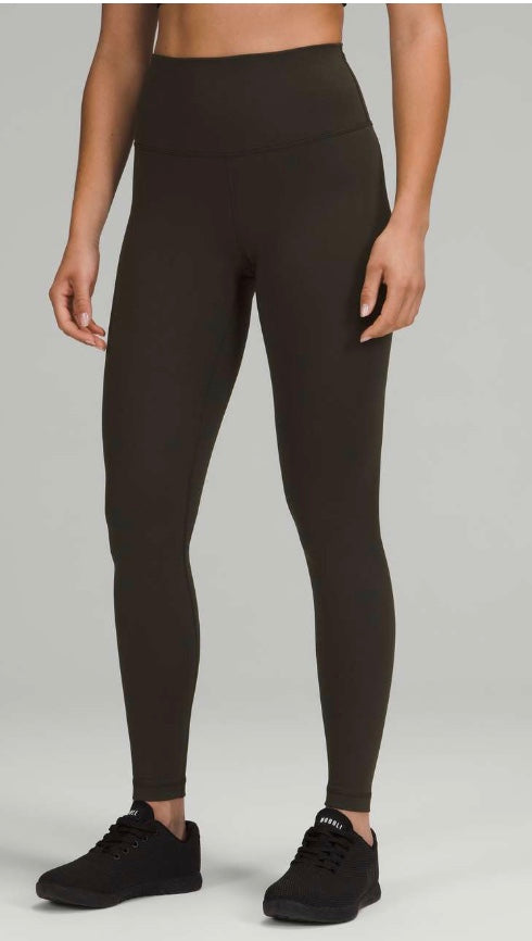 Lululemon Wunder Train High Rise Tight 31” Inseam Dark Olive Sz 10