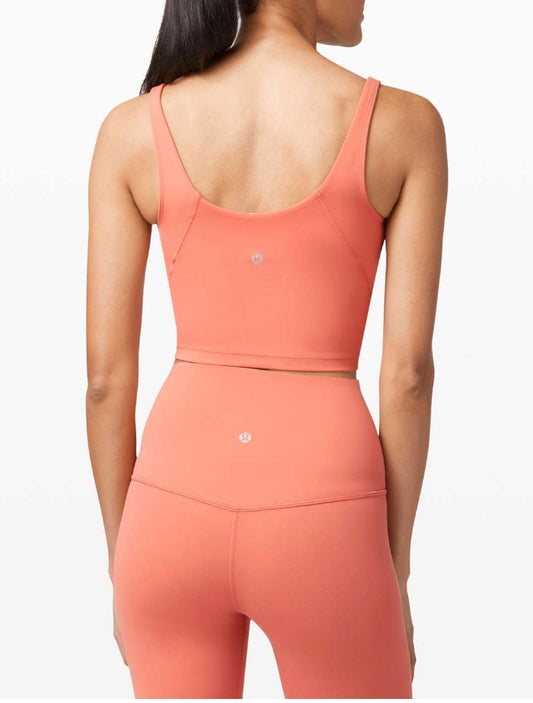 Lululemon Align Tank Crop Rustic Coral Sz 10