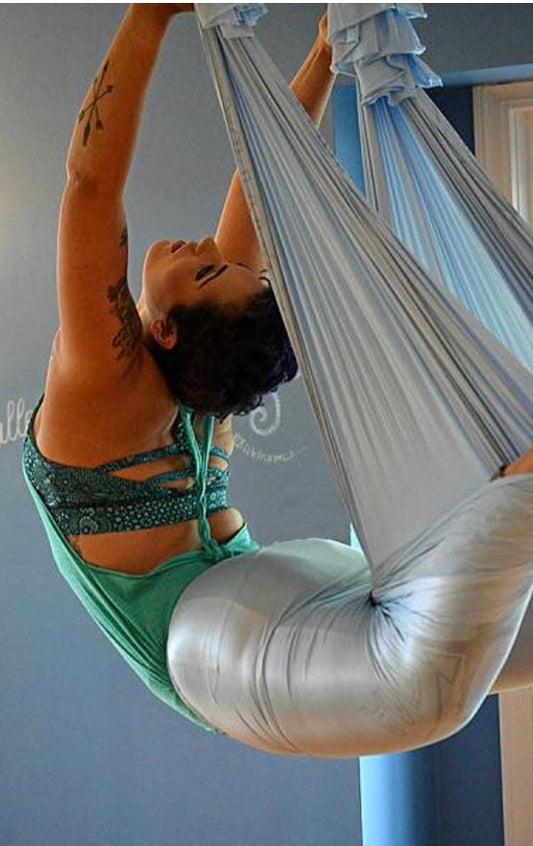 Lululemon Twist and Toil 2 in 1 Tank Heathered Bali Breeze / Pretty Lace Bali Breeze Alberta Lake Sz 8