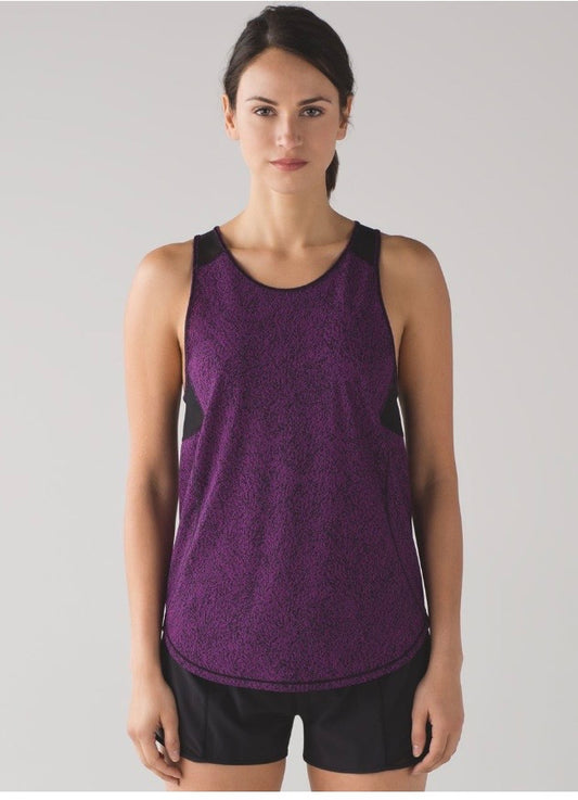 Lululemon Sculpt Tank II Circuit Aurora Black/Purple Sz 12