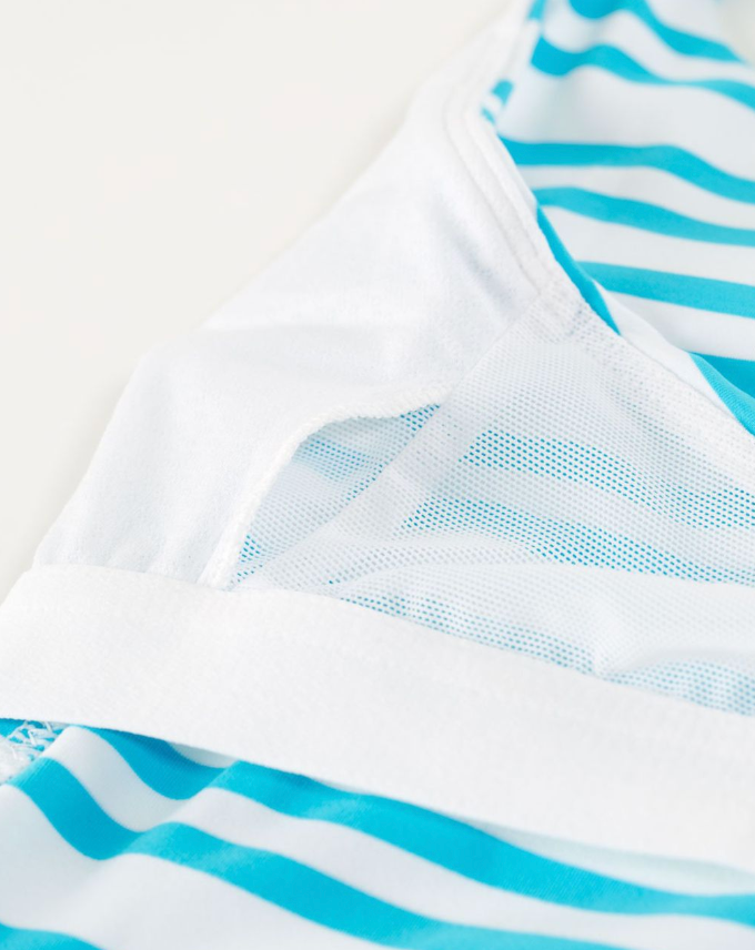 Lululemon Free To Be Tank Twin Stripe Spry Blue Sz 6