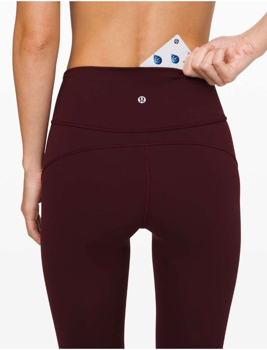Lululemon In Movement Tight 25" Inseam Everlux Garnet Sz 6 Brand New