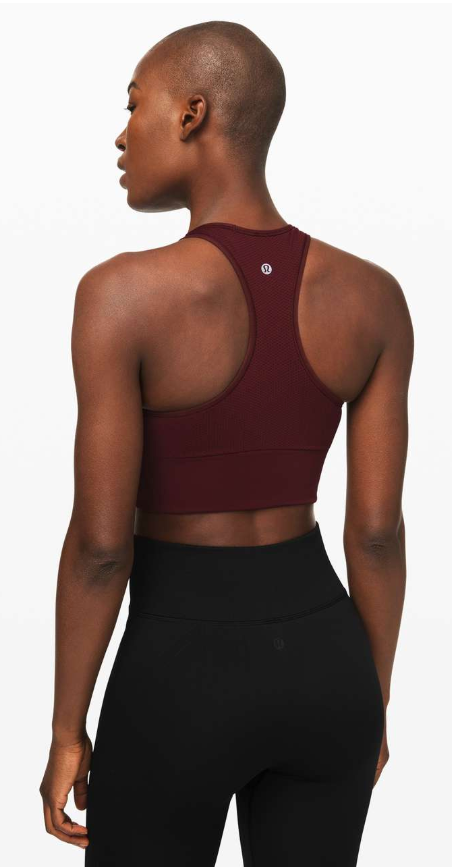 Lululemon Ebb to Train Bra Garnet Sz 10 Brand New