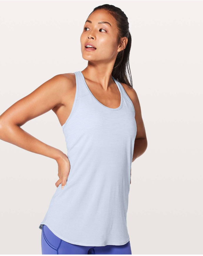 Lululemon Essential Tank Heathered Cool Breeze Sz 12 Brand New