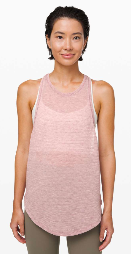 Lululemon Plank To Pike Tank Heathered Vintage Mauve Sz 12 Brand New