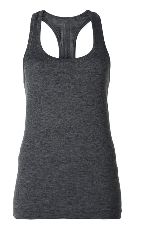 Lululemon Swiftly Tech Racerback Heathered Dark Slate Sz 10