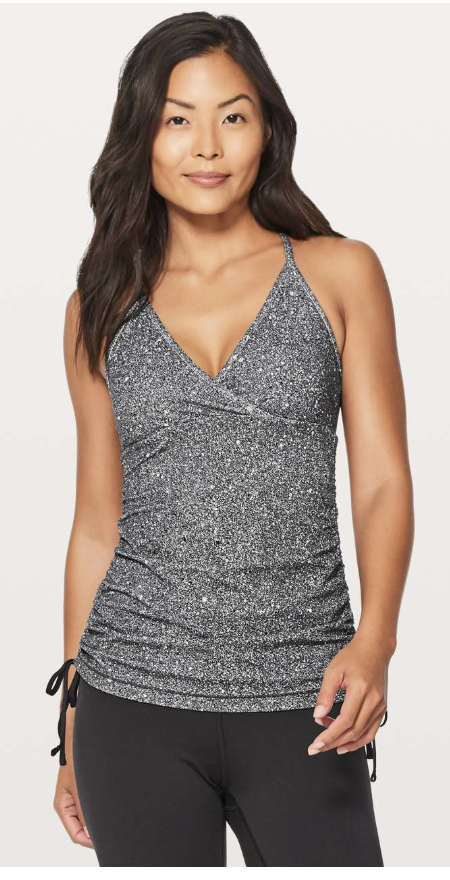 Lululemon Full Freedom Tank Luminesce Splatter White Black Sz 10 Brand New