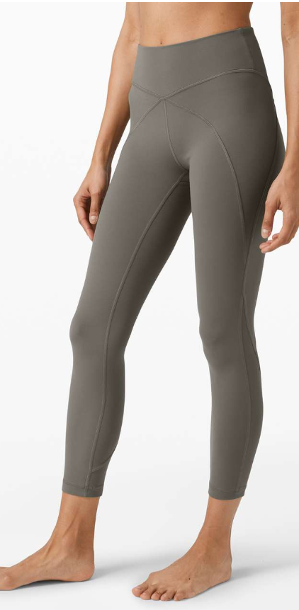 Lululemon Get Centred High Rise Tight 25" Inseam Grey Sage Sz 10