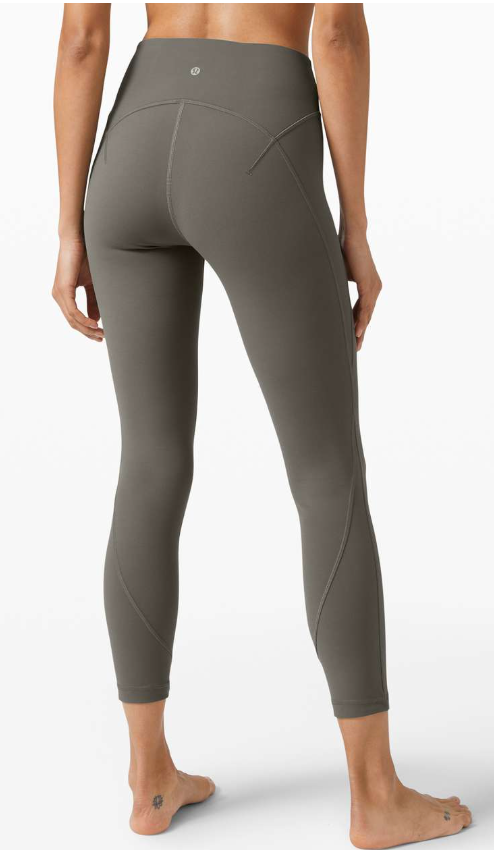 Lululemon Get Centred High Rise Tight 25" Inseam Grey Sage Sz 10