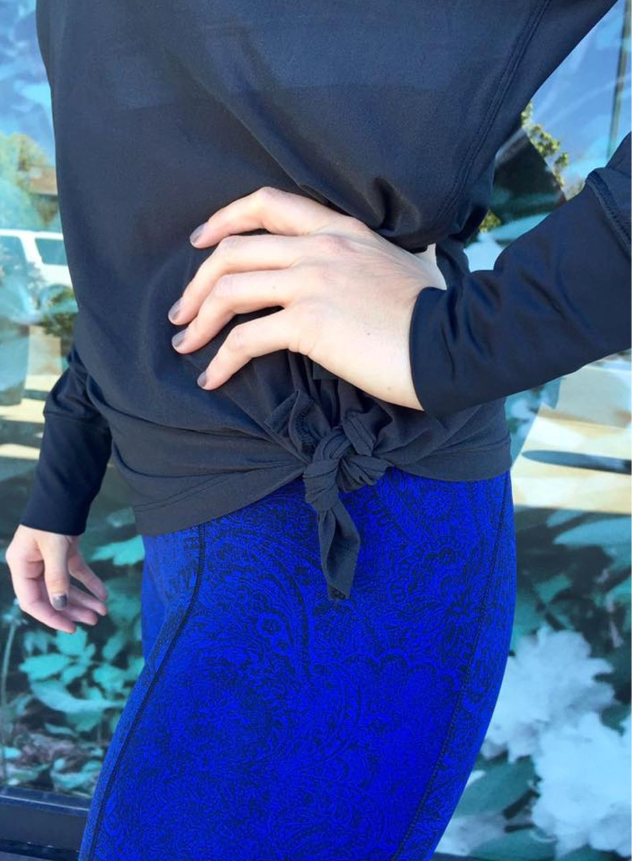 Lululemon Like Nothing Tight 7/8 25" Inseam Antique Paisley Sapphire Blue Black Sz 10 Brand New