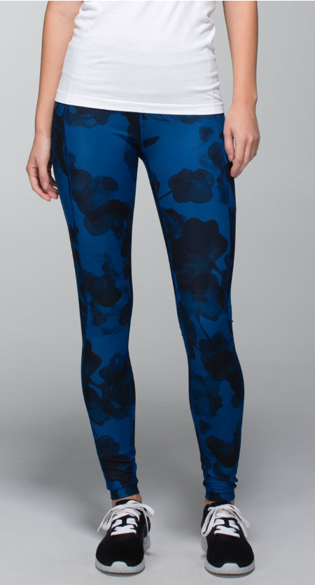 Lululemon Speed Tight II 30" Inseam Jumbo Inky Floral Black Inkwell/Inkwell Sz 10