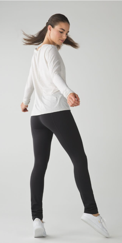 Lululemon Skinny Groove Pant II HR Roll Down Option 33" Inseam Deep Coal Sz 10