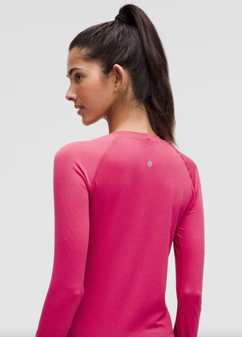 Lululemon Swiftly Tech Long-Sleeve Shirt 2.0 Waist Length Raspberry Coulis Brand New