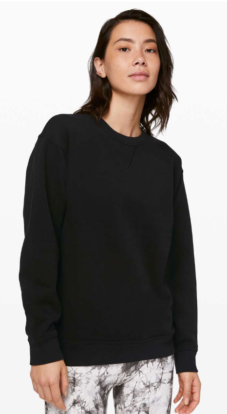 Lululemon All Yours Crew Black Sz 10 Brand New