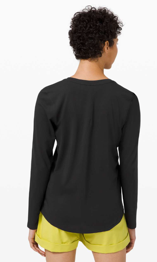Lululemon Ever Ready Long Sleeve Black Sz 10 Brand New
