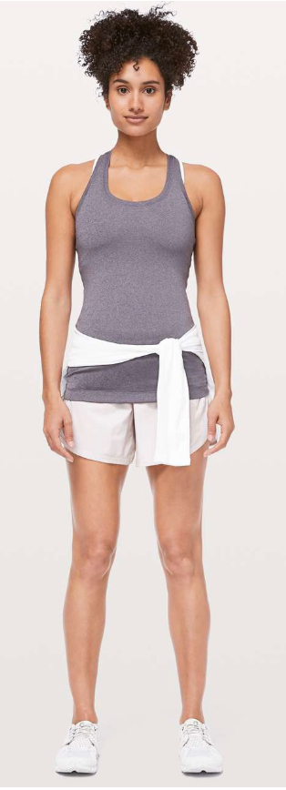 Lululemon Cool Racerback II Heathered Graphite Purple Sz 6 Brand New