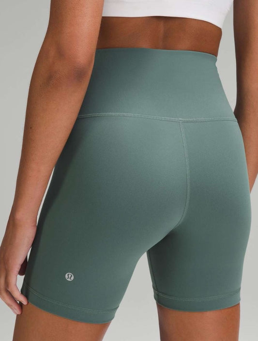 Lululemon HR Wunder Shorts Med Forest 8" inseam Size 14 New Without Tag