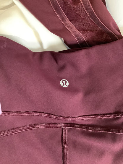 Lululemon Dark Adobe Scatter Flocked Crop 21”Special Edition sz 4