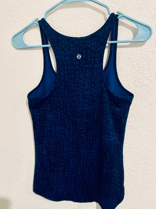 Lululemon Refresh Racer Tank Kanoko Twist Inkwell Sz 6 One of a Kind Prototype