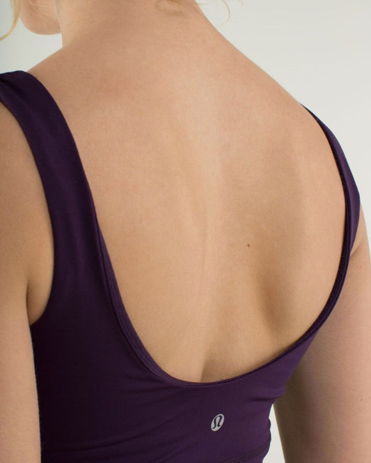 Lululemon Aria Tank II Ruched top Deep Zinfandel sz 8