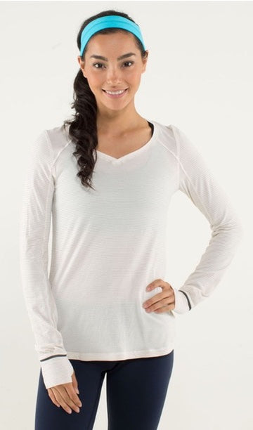 Lululemon Race Me Long Sleeve full length Top Angel Wing Size 4 New Without Tags