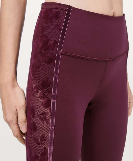 Lululemon Dark Adobe Scatter Flocked Crop 21”Special Edition sz 4