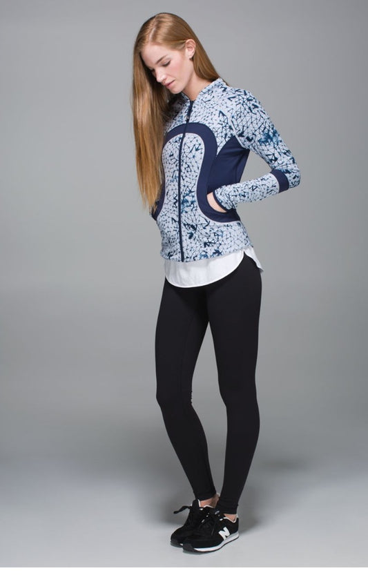 Lululemon Find Your Bliss Reversible Jacket Deep Navy/Star Crushed Silver Fox Deep Sz 6