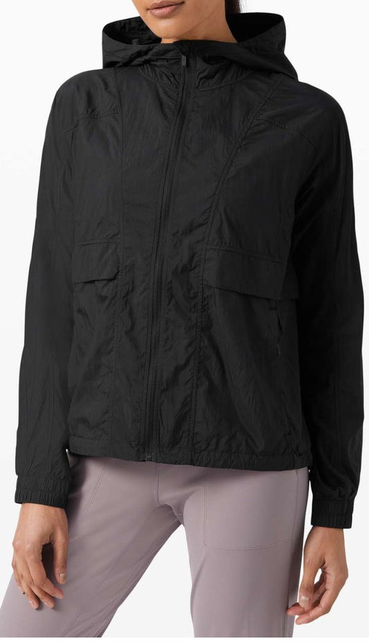 Lululemon hood lite jacket packable Sz 2/4