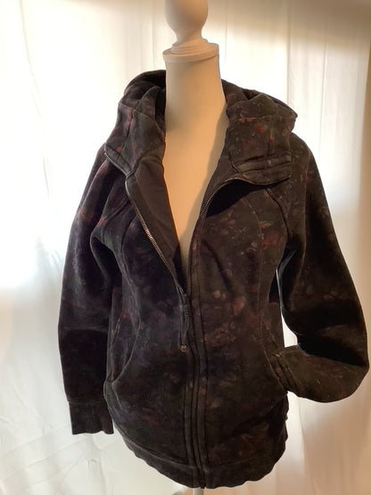 Lululemon Scuba Hoodie Light Cotton Fleece Frozen Flourish Multi/Black RARE