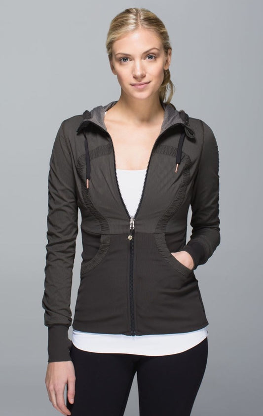 Lululemon Dance Studio Jacket III Reversible Dark Wren/Black Sz 6