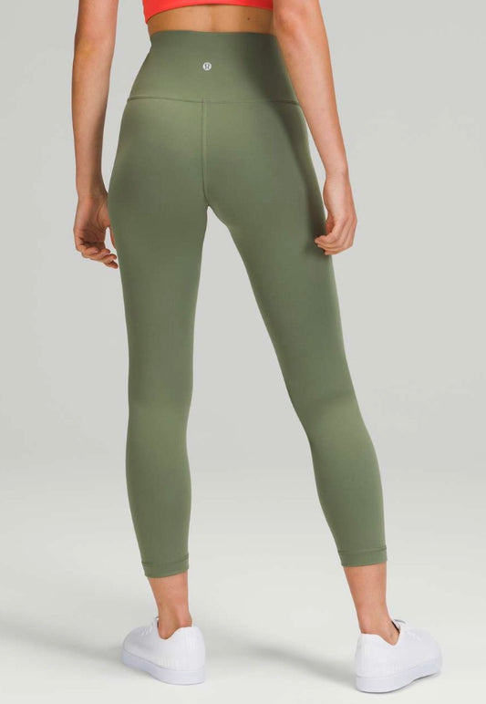 Lululemon Wunder Under Train HR Tight 25” Green Twill Sz 18 New Without Tag
