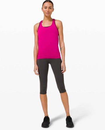 Lululemon Cool Racerback Short Tank Top Sonic Pink Sz 16