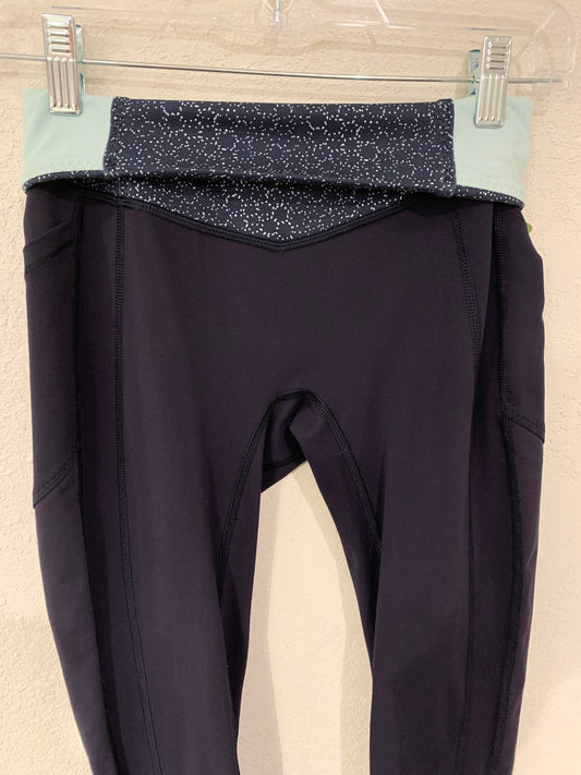 Lululemon High Times Pant Full-On Luxtreme 25” Inseam 7/8 Star Pixel Aquamarine Naval Blue/Navy Sz 4 ONE OF A KIND