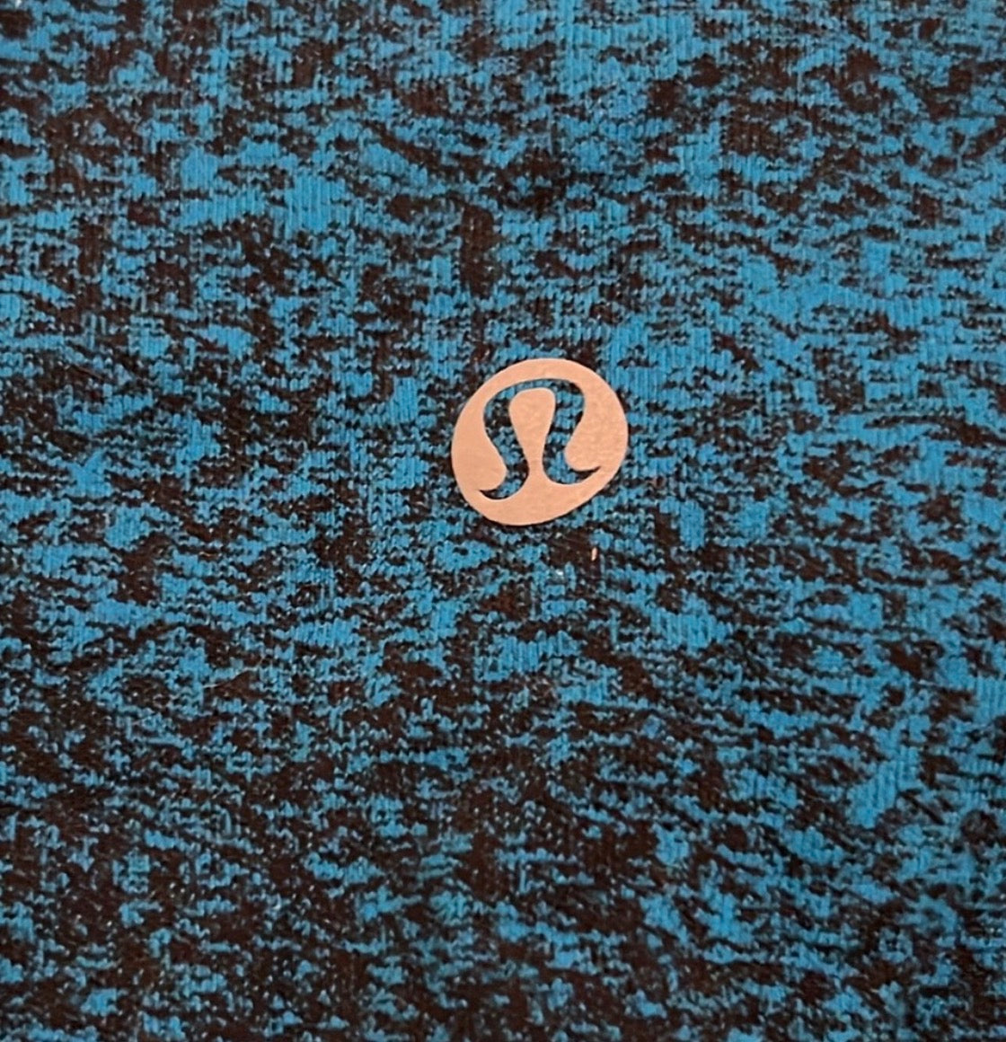 Lululemon High Times Pant Luon 32" Inseam Jacquard Shocking Blue Black Sz 4 RARE