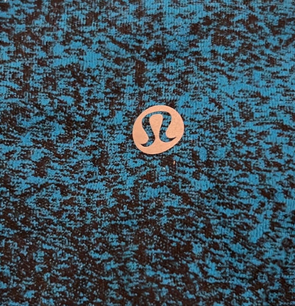 Lululemon High Times Pant Luon 32" Inseam Jacquard Shocking Blue Black Sz 4 RARE