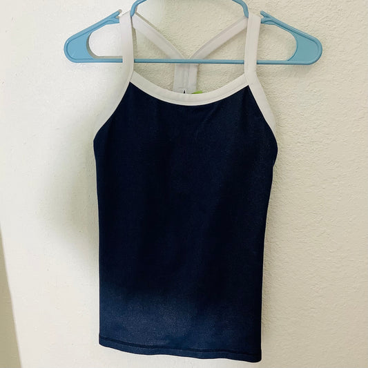 Lululemon Power Y Proto Type Tank Top Denim Navy/White Sz 6 ONE OF A KIND