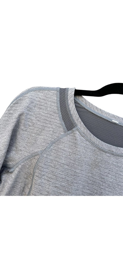 Lululemon Run For Gold Long Sleeve Heathered Slate Sz 2
