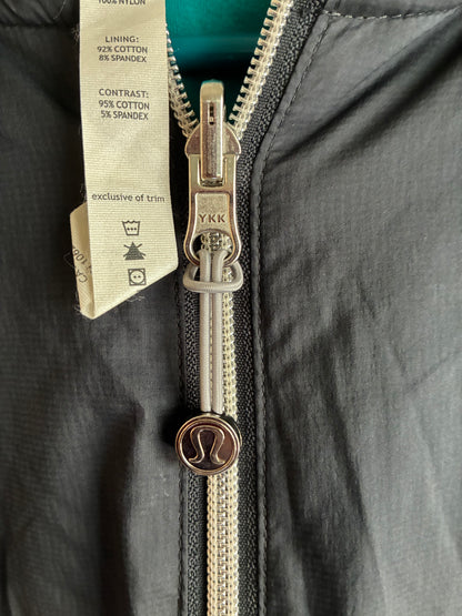 LULULEMON Women's Swell Reversible Hooded‎ Jacket RARE Graphite Grey/Hawaiian Blue Sz 10