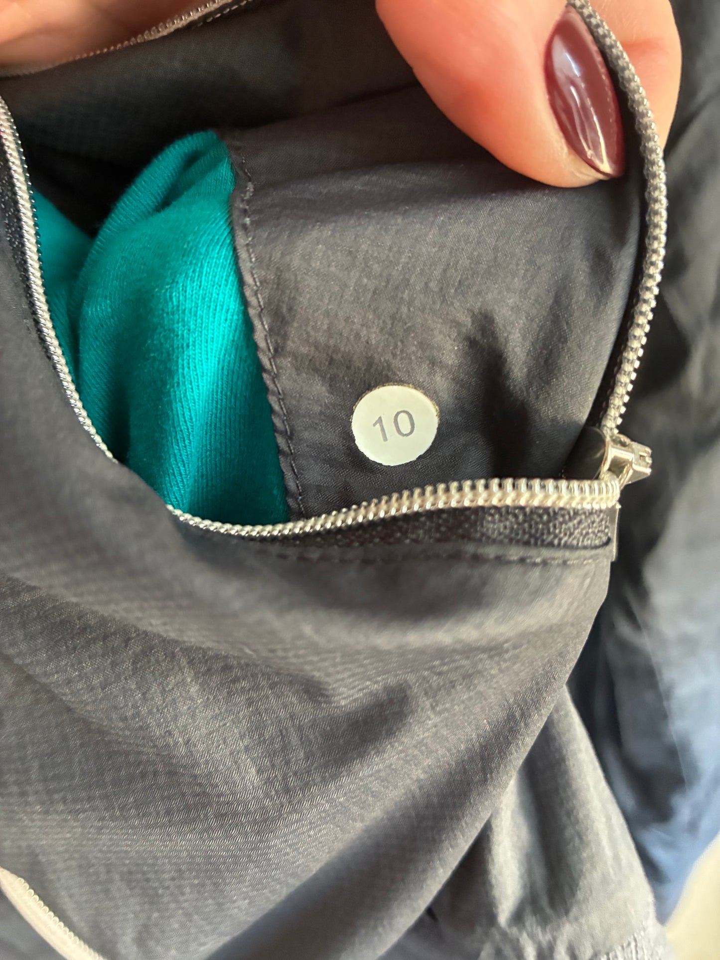 LULULEMON Women's Swell Reversible Hooded‎ Jacket RARE Graphite Grey/Hawaiian Blue Sz 10