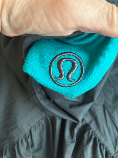 LULULEMON Women's Swell Reversible Hooded‎ Jacket RARE Graphite Grey/Hawaiian Blue Sz 10