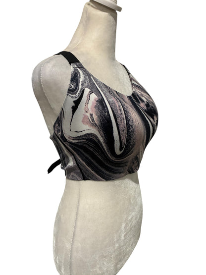 Victoria's Secret Incredible On Point Sport Bra Pink Black White Mod  Racerback Size 36DD