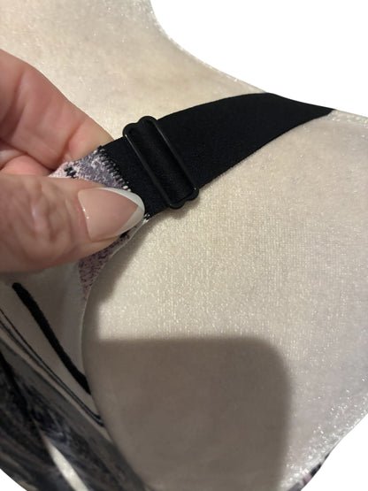 Victoria's Secret Incredible On Point Sport Bra Pink Black White Mod  Racerback Size 36DD