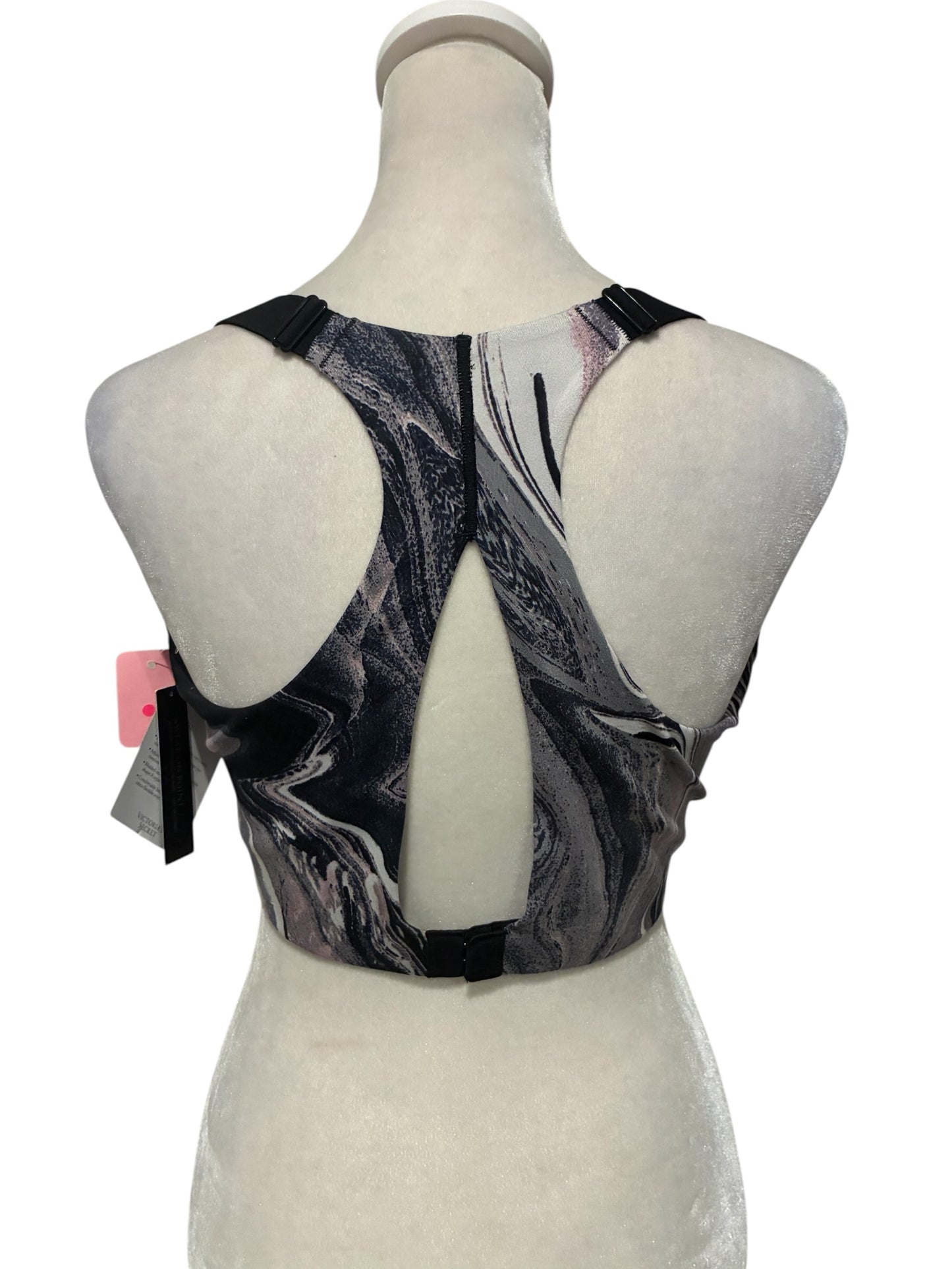 Victoria's Secret Incredible On Point Sport Bra Pink Black White Mod  Racerback Size 36DD