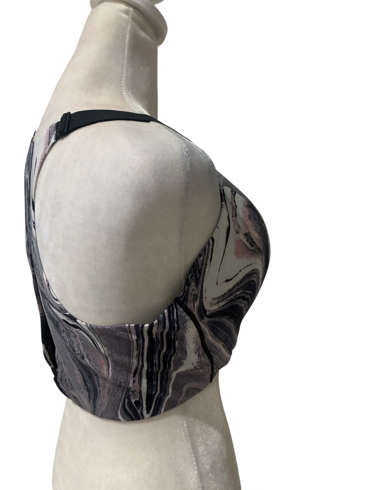 Victoria's Secret Incredible On Point Sport Bra Pink Black White Mod  Racerback Size 36DD